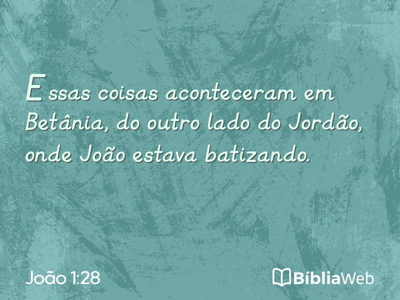 João 1:28 em imagem para compartilhar