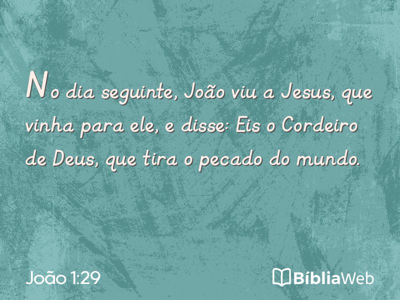 João 1:29 em imagem para compartilhar