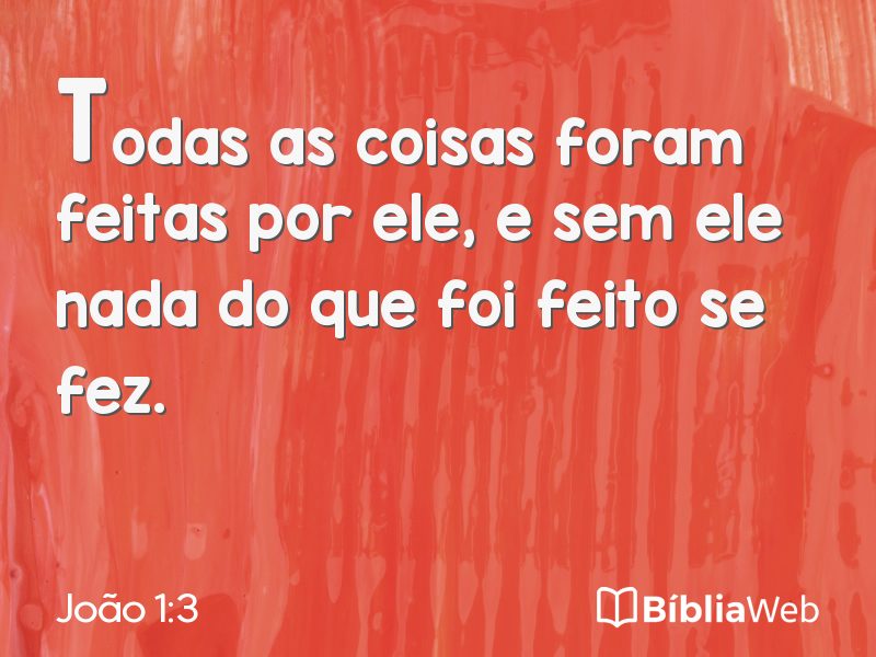 João 1:3 em imagem para compartilhar