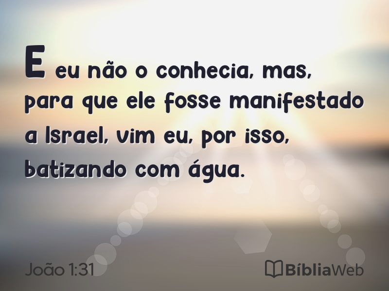 João 1:31 em imagem para compartilhar