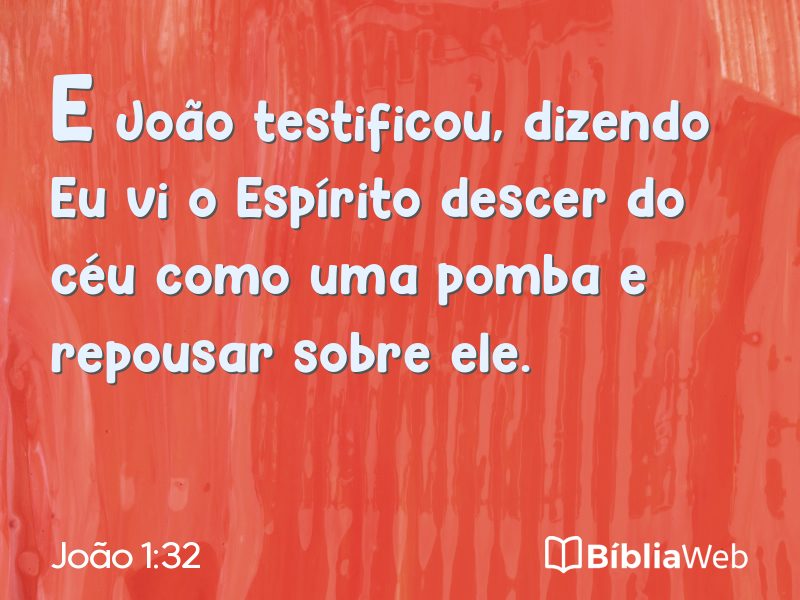 João 1:32 em imagem para compartilhar