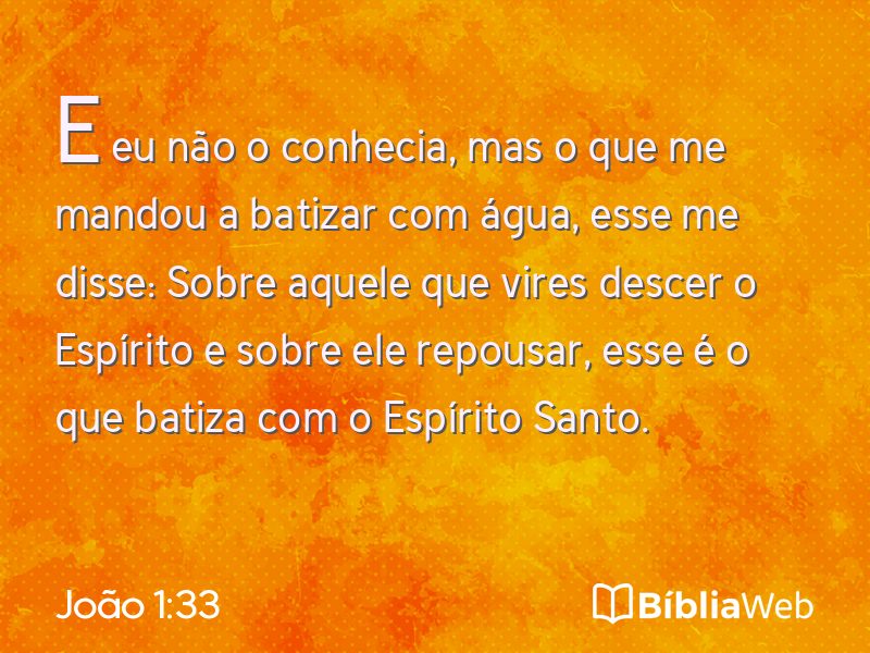 João 1:33 em imagem para compartilhar