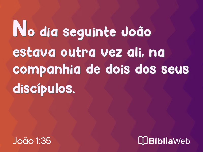João 1:35 em imagem para compartilhar