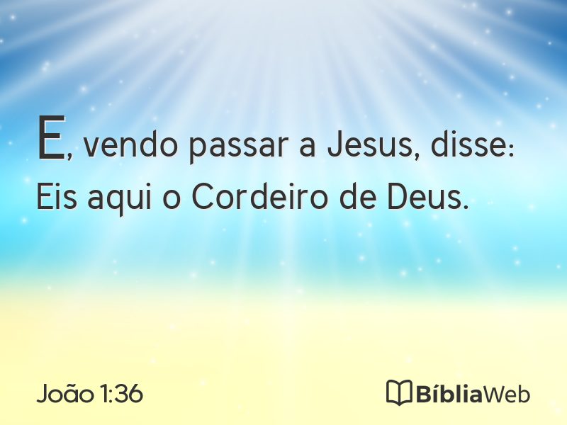 João 1:36 em imagem para compartilhar