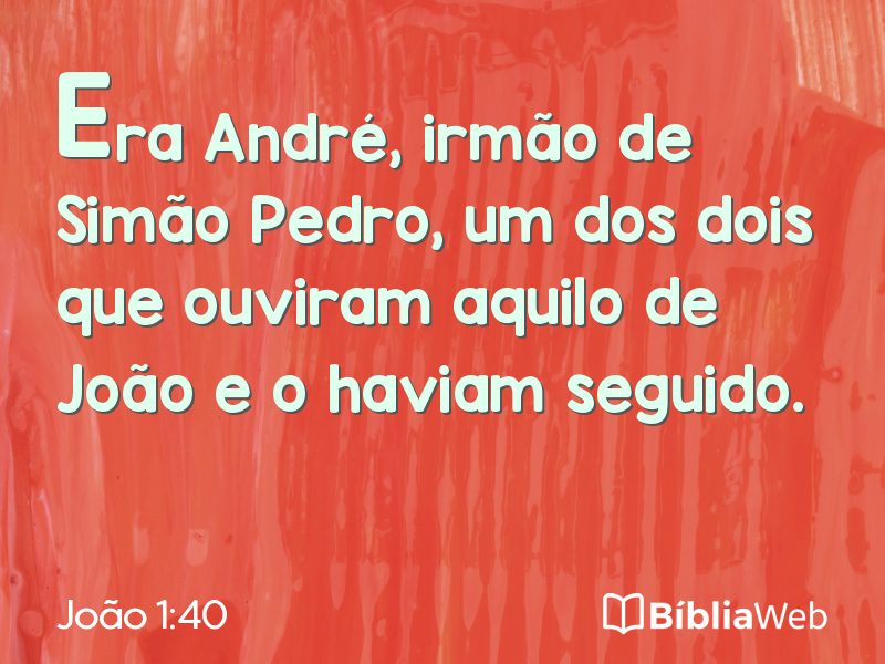 João 1:40 em imagem para compartilhar