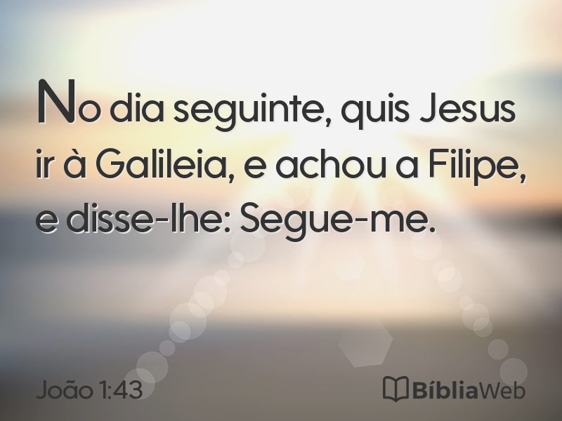 João 1:43 em imagem para compartilhar
