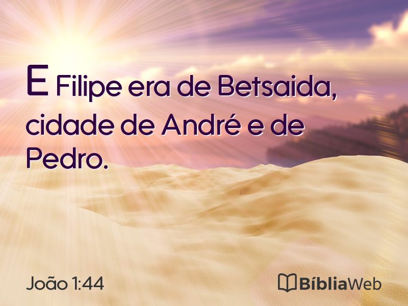João 1:44 em imagem para compartilhar