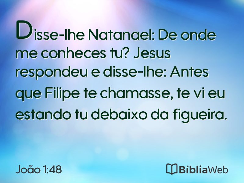 João 1:48 em imagem para compartilhar