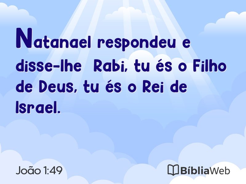 João 1:49 em imagem para compartilhar