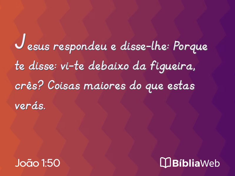 João 1:50 em imagem para compartilhar
