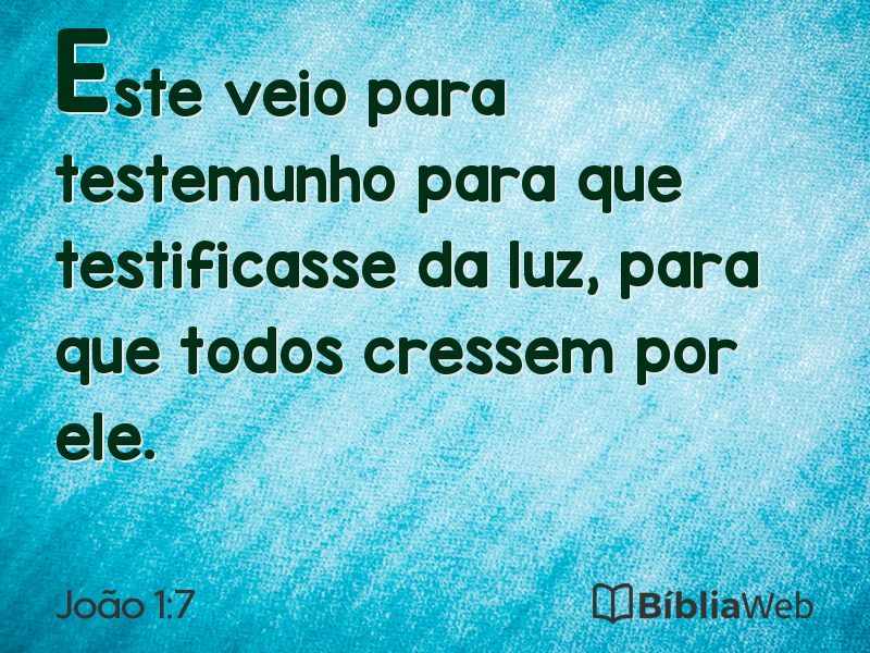 João 1:7 em imagem para compartilhar