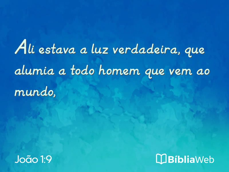 João 1:9 em imagem para compartilhar