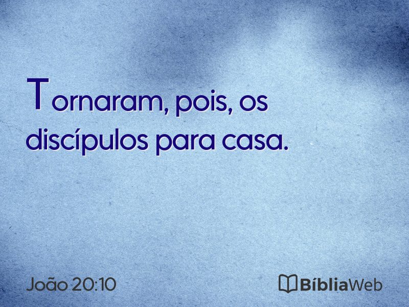 João 20:10 em imagem para compartilhar