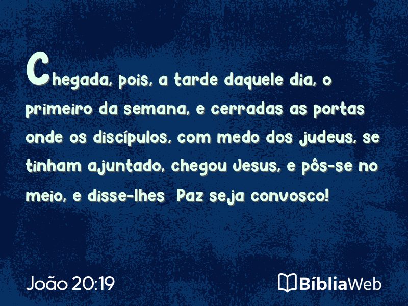 João 20:19 em imagem para compartilhar