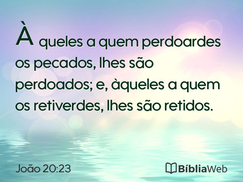 João 20:23 em imagem para compartilhar