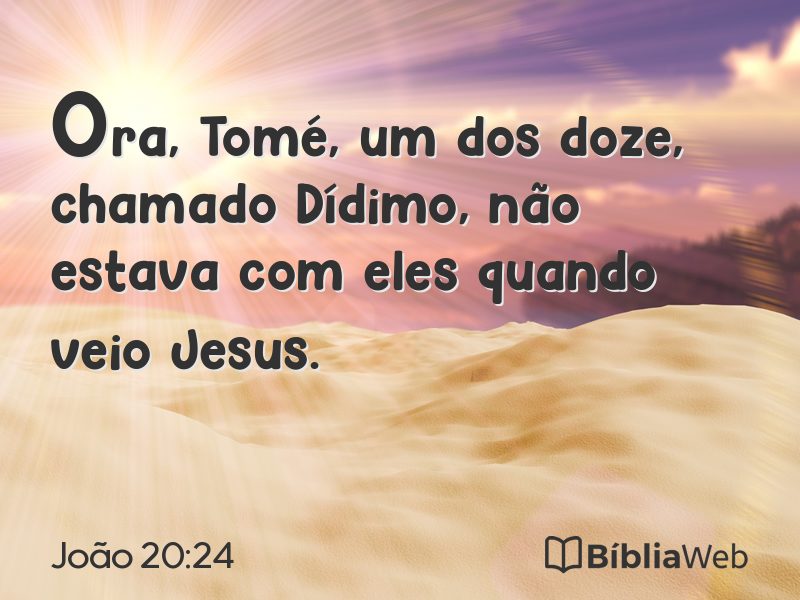 João 20:24 em imagem para compartilhar