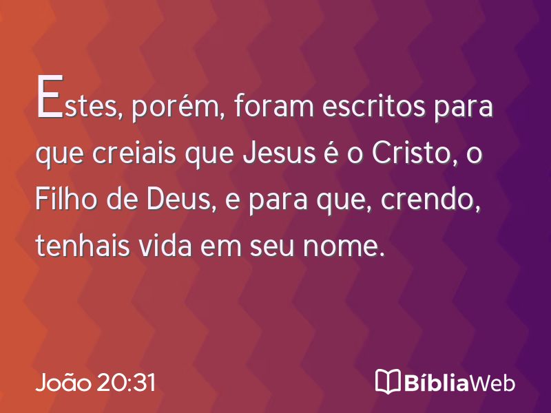 João 20:31 em imagem para compartilhar