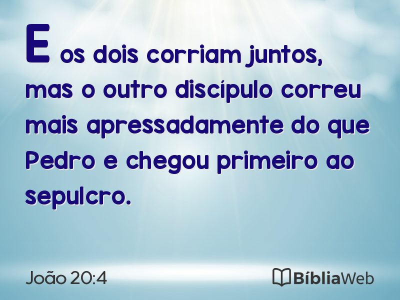 João 20:4 em imagem para compartilhar