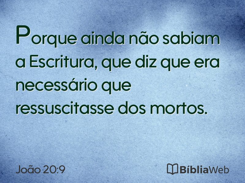 João 20:9 em imagem para compartilhar