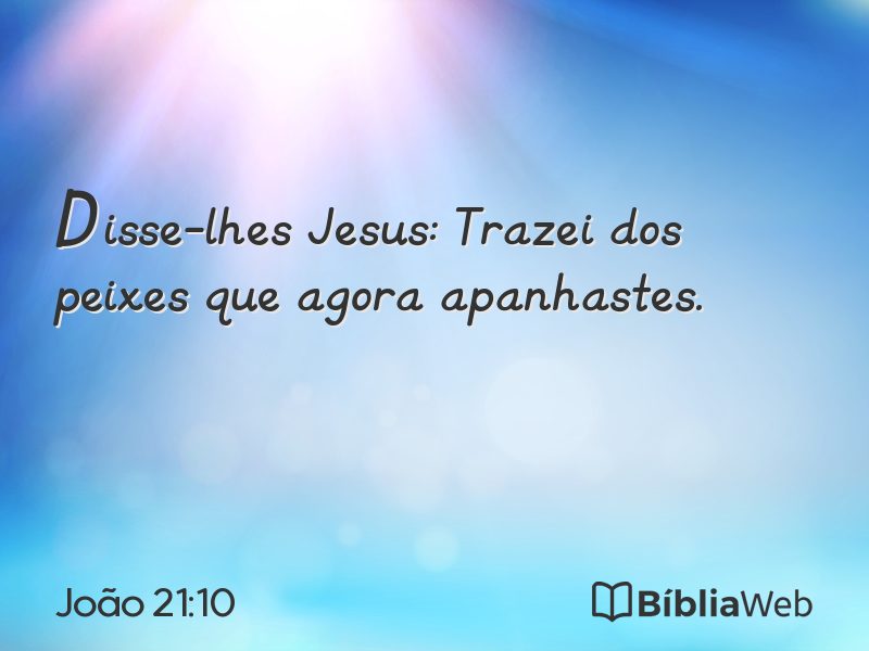 João 21:10 em imagem para compartilhar