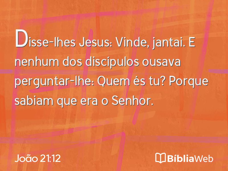 João 21:12 em imagem para compartilhar
