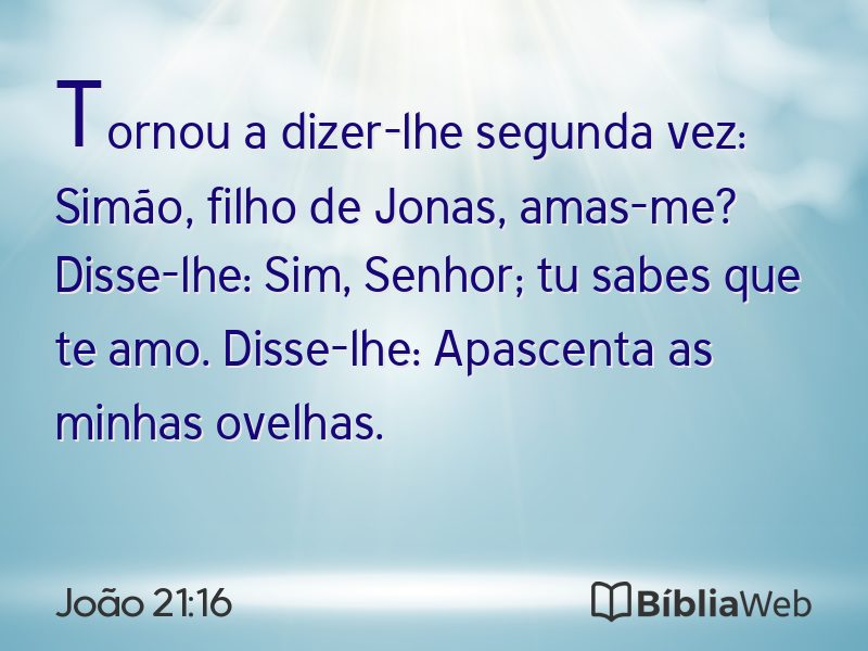 João 21:16 em imagem para compartilhar