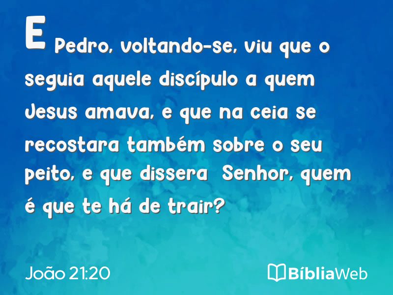 João 21:20 em imagem para compartilhar