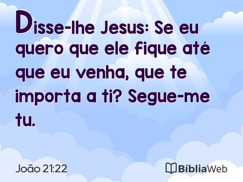 João 21:22 em imagem para compartilhar