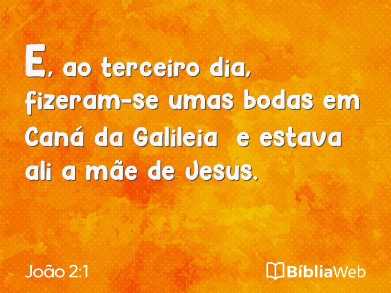 João 2:1 em imagem para compartilhar