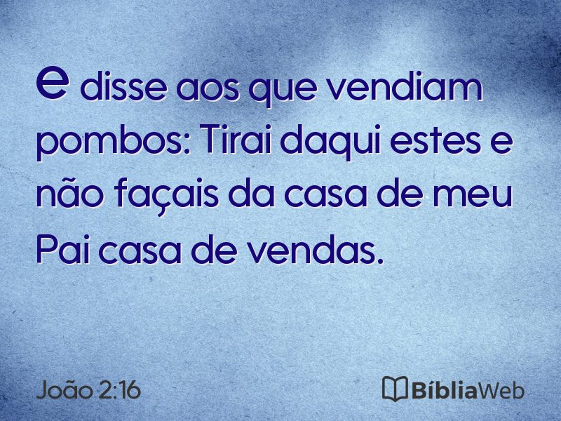 João 2:16 em imagem para compartilhar