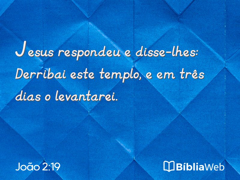 João 2:19 em imagem para compartilhar