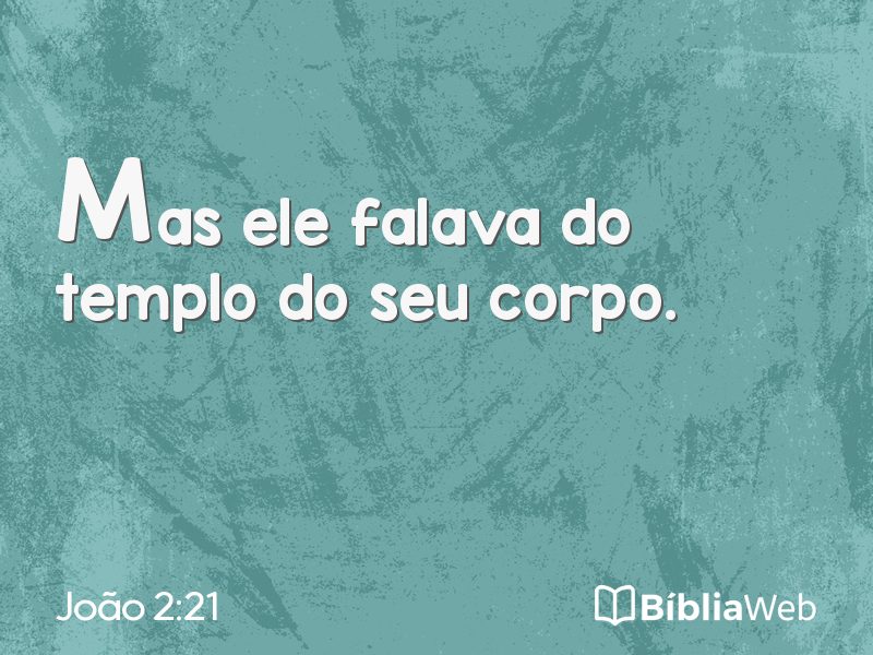 João 2:21 em imagem para compartilhar