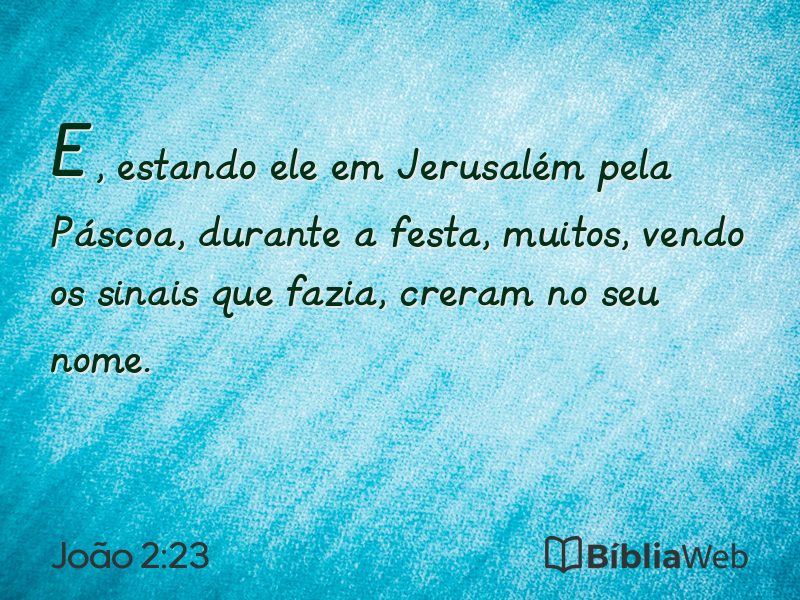 João 2:23 em imagem para compartilhar