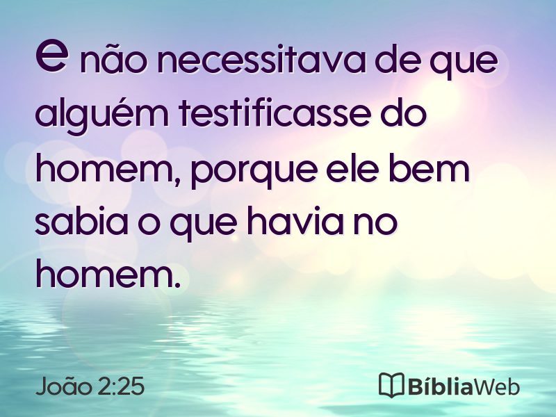 João 2:25 em imagem para compartilhar