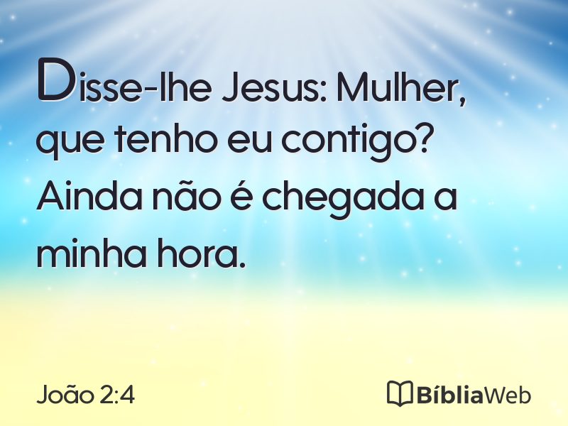 João 2:4 em imagem para compartilhar