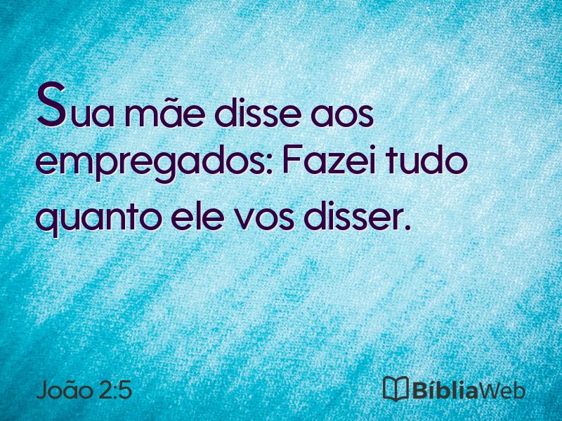 João 2:5 em imagem para compartilhar