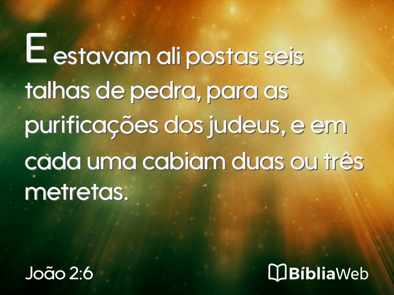 João 2:6 em imagem para compartilhar