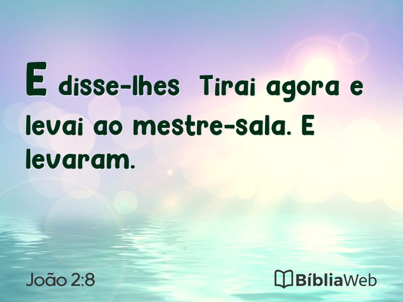 João 2:8 em imagem para compartilhar