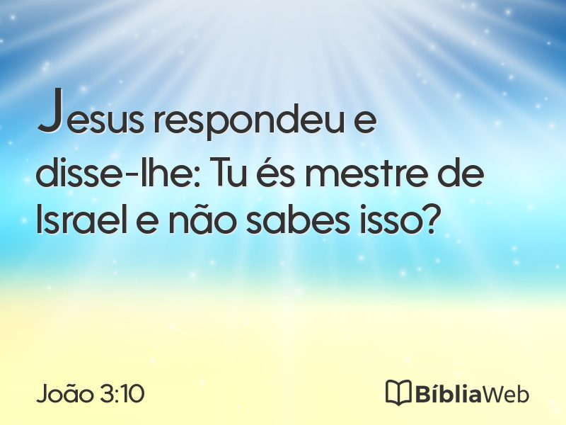 João 3:10 em imagem para compartilhar