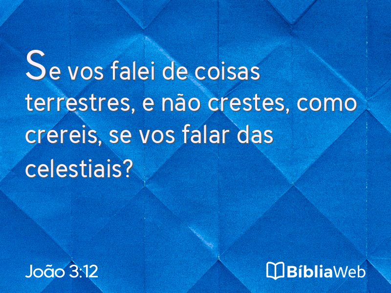 João 3:12 em imagem para compartilhar