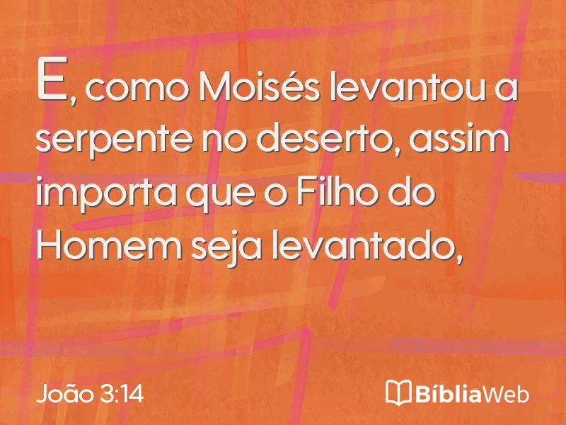 João 3:14 em imagem para compartilhar