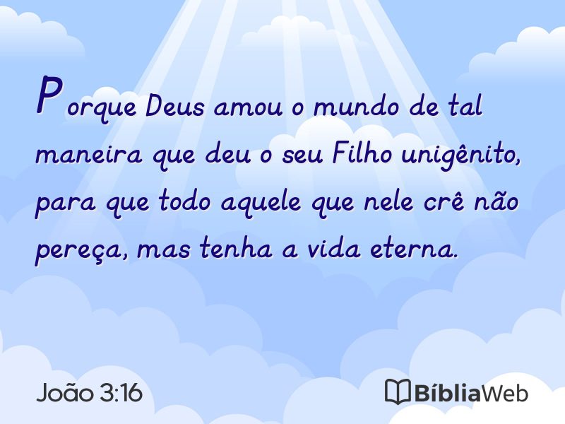 João 3:16 em imagem para compartilhar