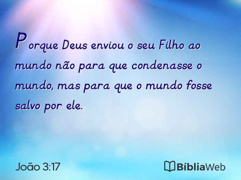 João 3:17 em imagem para compartilhar