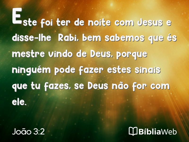 João 3:2 em imagem para compartilhar