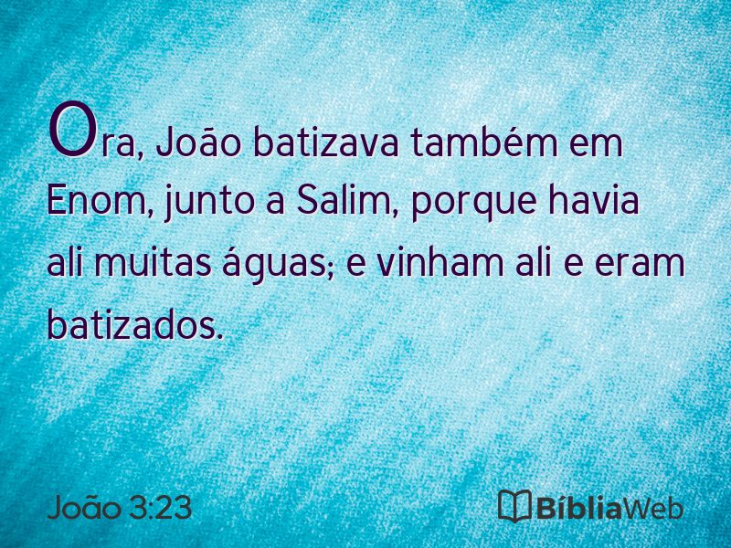 João 3:23 em imagem para compartilhar