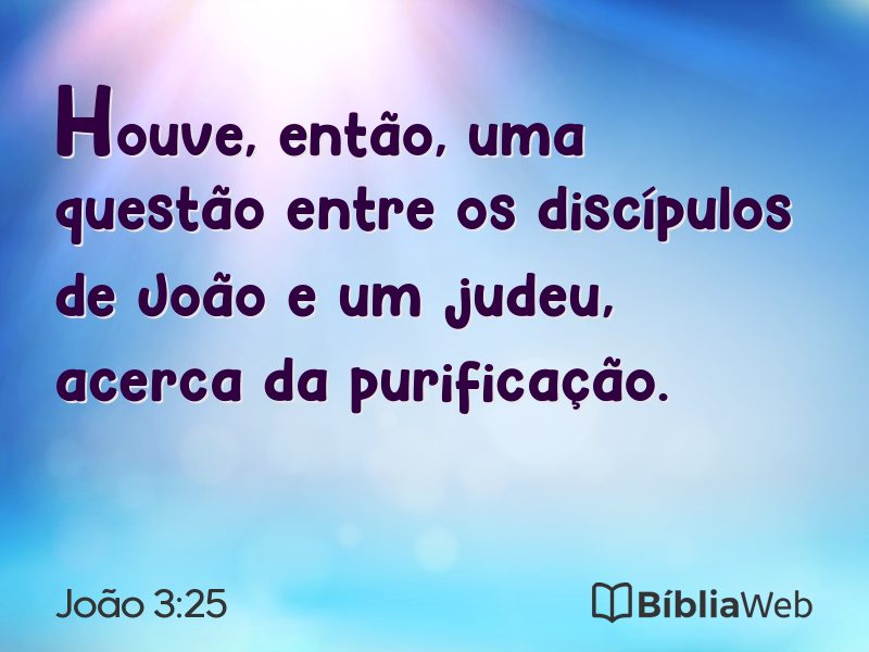 João 3:25 em imagem para compartilhar