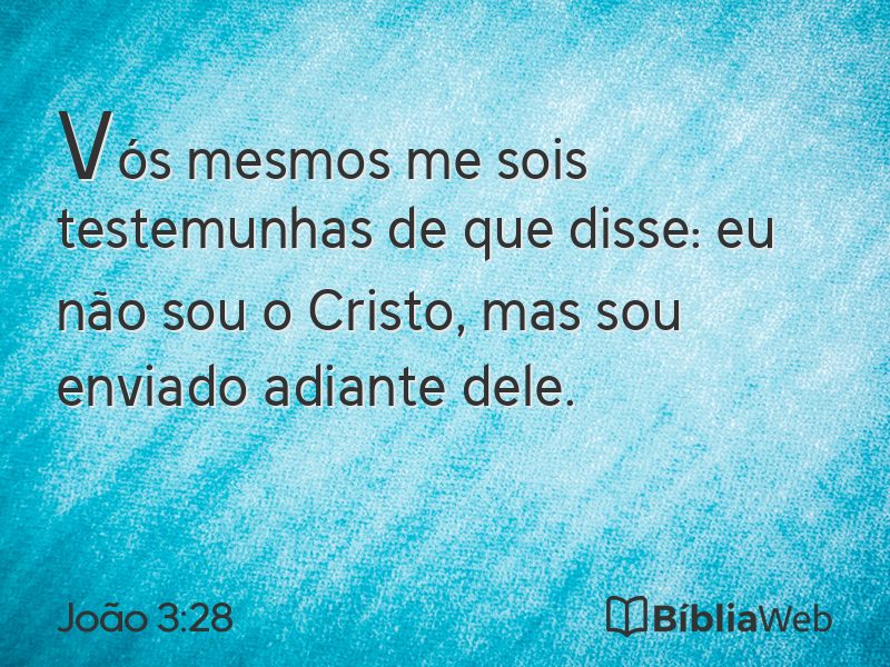 João 3:28 em imagem para compartilhar