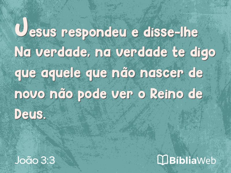 João 3:3 em imagem para compartilhar
