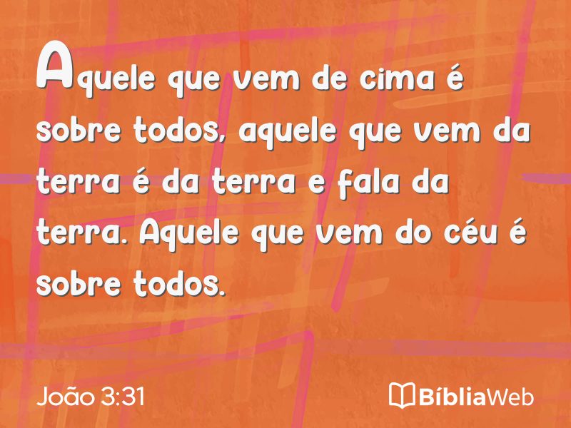João 3:31 em imagem para compartilhar
