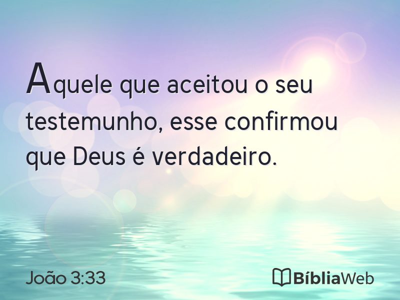 João 3:33 em imagem para compartilhar